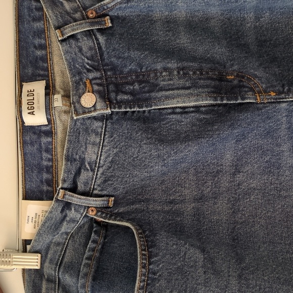 Agolde Fusion Classic Blue Organic Cotton Women's Relaxed Fit Jeans Sz 33 - Picture 7 of 12